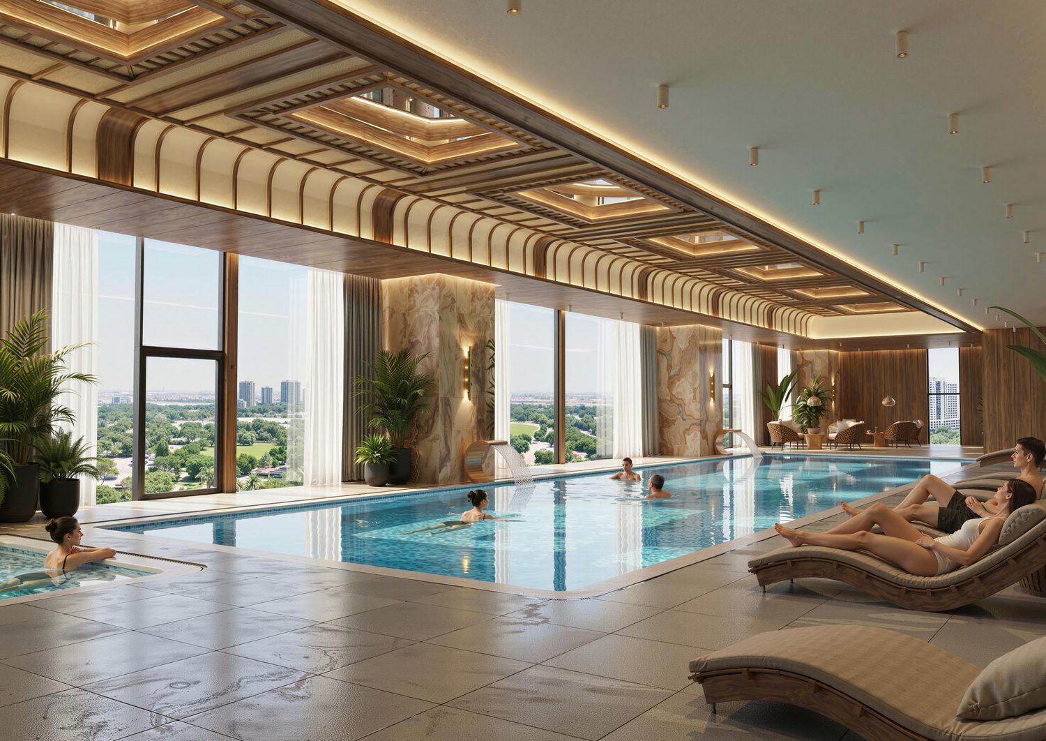 Bể bơi 4 mùa trong nhà Tuấn Tú Tower